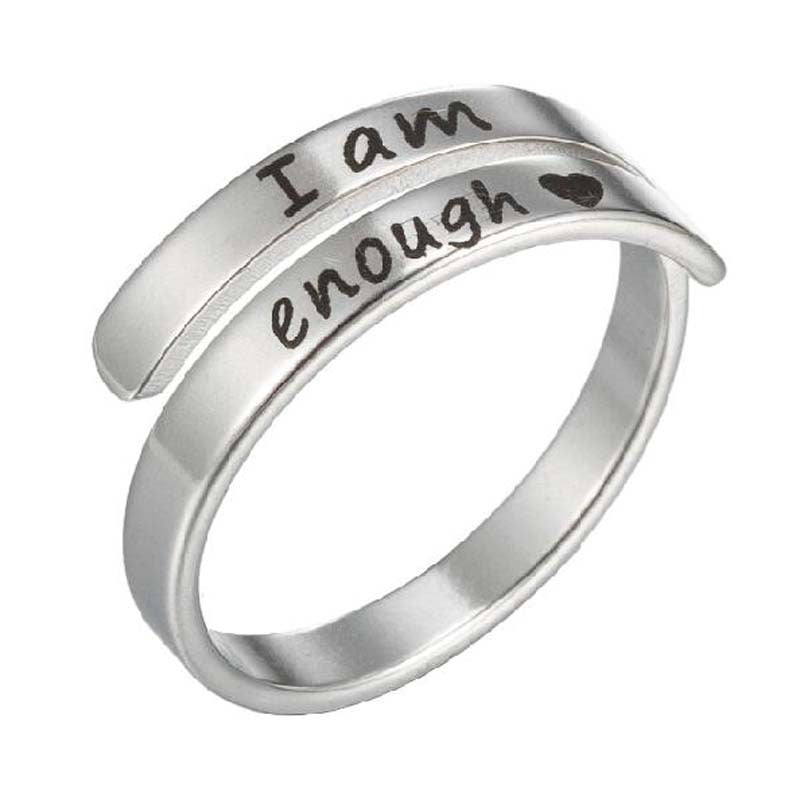 Retro Stainless Steel English Double Ring